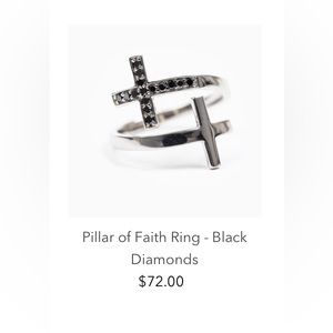 My Saint My Hero sterling silver pillar of Faith ring NIB